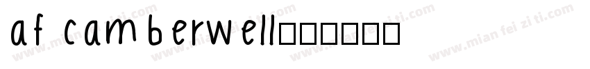 af camberwell字体转换